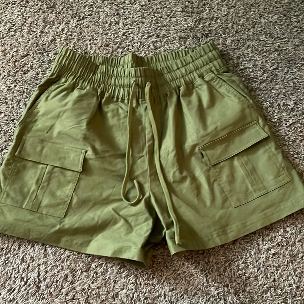 Green high waisted Fabletics shorts